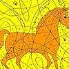 Jeu Alone horse coloring en plein ecran