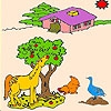 Jeu Animals on the farm coloring en plein ecran
