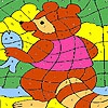 Jeu Bear and fish coloring en plein ecran