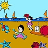 Jeu Best friends at the beach coloring en plein ecran