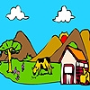 Jeu Big  garden and animals coloring en plein ecran