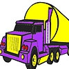 Jeu Big purple lorry coloring en plein ecran