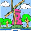 Jeu Big windmill coloring en plein ecran