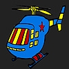 Jeu Blue hot helicopter coloring en plein ecran