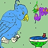 Jeu Blue parrot and friends coloring en plein ecran
