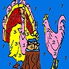 Jeu Chicken meal party coloring en plein ecran