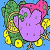 Jeu Colorful farm chicks coloring en plein ecran