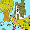 Jeu Cute farm house coloring en plein ecran