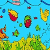 Jeu Deep sea fishes and algae coloring en plein ecran