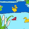 Jeu Ducks on the  little lake coloring en plein ecran