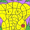 Jeu Elderly elephant coloring en plein ecran