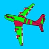 Jeu Fascinating Airplane coloring en plein ecran