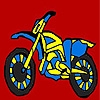 Jeu Fast blue bike coloring en plein ecran