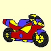 Jeu Fast city motorcycle coloring en plein ecran