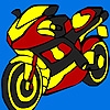 Jeu Fast cross motorbike coloring en plein ecran