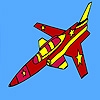 Jeu Fast military jet coloring en plein ecran