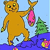 Jeu Fisher bear coloring en plein ecran