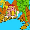 Jeu Fisherman and mountain home coloring en plein ecran