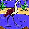 Jeu Flamingo in the river coloring en plein ecran