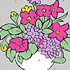 Jeu Fresh flowers in a vase coloring en plein ecran
