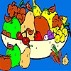 Jeu Fresh fruits in the basket coloring en plein ecran