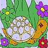 Jeu Funny sea turtle coloring en plein ecran