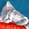 Jeu Gray sleepy kitty slide puzzle en plein ecran