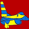 Jeu Great  blue airplane coloring en plein ecran