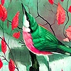 Jeu Green sparrow  on the tree puzzle en plein ecran