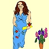 Jeu Helen flower prom coloring en plein ecran