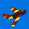 Jeu Hot Flying jet coloring en plein ecran