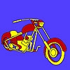 Jeu Hot road motorbike coloring en plein ecran