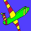 Jeu Interesting airplane coloring en plein ecran