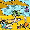 Jeu Jenny sunbathing coloring en plein ecran