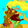 Jeu Kid’s coloring: The mermaid en plein ecran