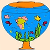 Jeu Little aquarium fishes coloring en plein ecran