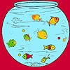 Jeu Little fishes in the aquarium coloring en plein ecran