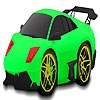 Jeu Little green car coloring en plein ecran