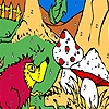 Jeu Little hedgehog in the woods coloring en plein ecran