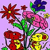Jeu Mice in the garden coloring en plein ecran