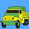 Jeu Military green trucks coloring en plein ecran