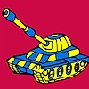 Jeu Modern military tank car coloring en plein ecran