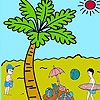 Jeu Palm  beach coloring en plein ecran