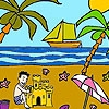 Jeu Palm beach coloring en plein ecran