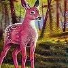 Jeu Pink deer in the woods slide puzzle en plein ecran