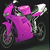 Jeu Pink fast motorbike slide puzzle en plein ecran