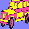 Jeu Pink mountain jeep coloring en plein ecran