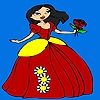 Jeu Princess in the flower garden coloring en plein ecran