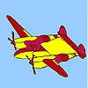 Jeu Red concept aircraft coloring en plein ecran