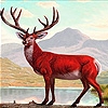 Jeu Red mountain deer slide puzzle en plein ecran